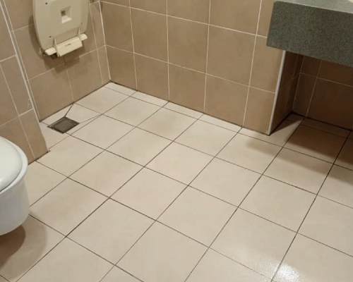 Hospital Tunku Azizah (HTA) Kuala Lumpur Women & Children’s Hospital bathroom toilet with Nanotechnology Anti-Slip Floor Coating.