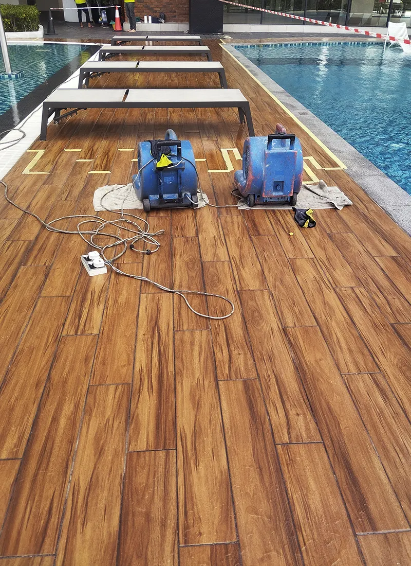 OSK Property Swimming Pool Walkway Anti-Slip Project applies our Nanotechnology anti-slip coating solution to reduce potential dangers of wet and slippery surfaces.