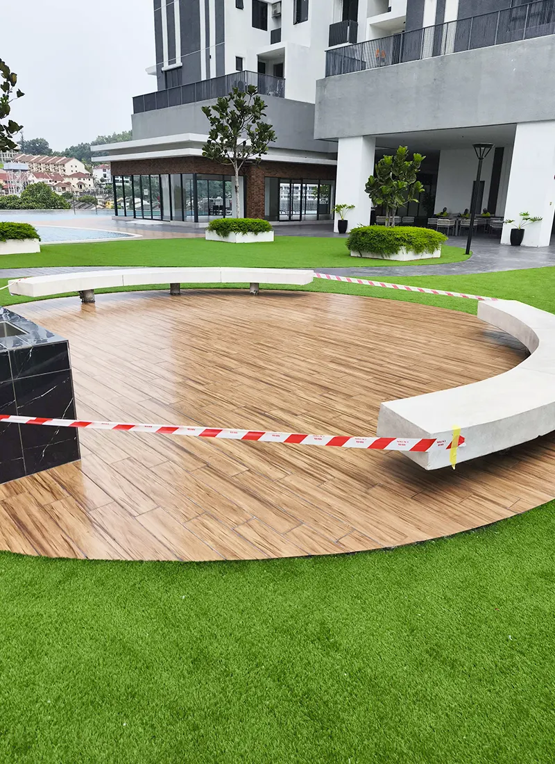 OSK Property Swimming Pool Walkway Anti-Slip Project applies our Nanotechnology anti-slip coating solution to reduce potential dangers of wet and slippery surfaces.