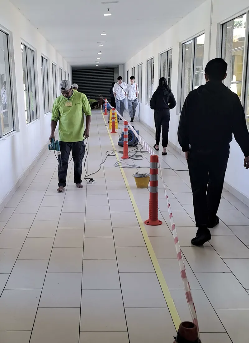 Nano-G Nanotechnology Anti-Slip Coating applied in Walkway Link Bridge Anti-Slip Project for Genting Malaysia to prevent slippery floors and bacterial growth.