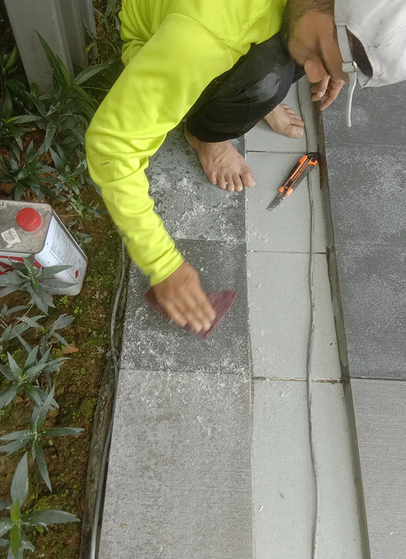 Our Nano-G Nanotechnology Anti-Slip Coating applied in Sheltered Walkway Anti-Slip Project for Jaya One to reduce slippery, hazardous tiles from heavy rain.