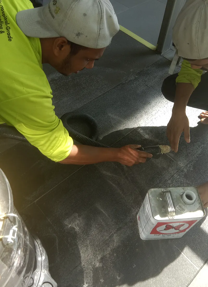 Our Nano-G Nanotechnology Anti-Slip Coating applied in Sheltered Walkway Anti-Slip Project for Jaya One to reduce slippery, hazardous tiles from heavy rain.