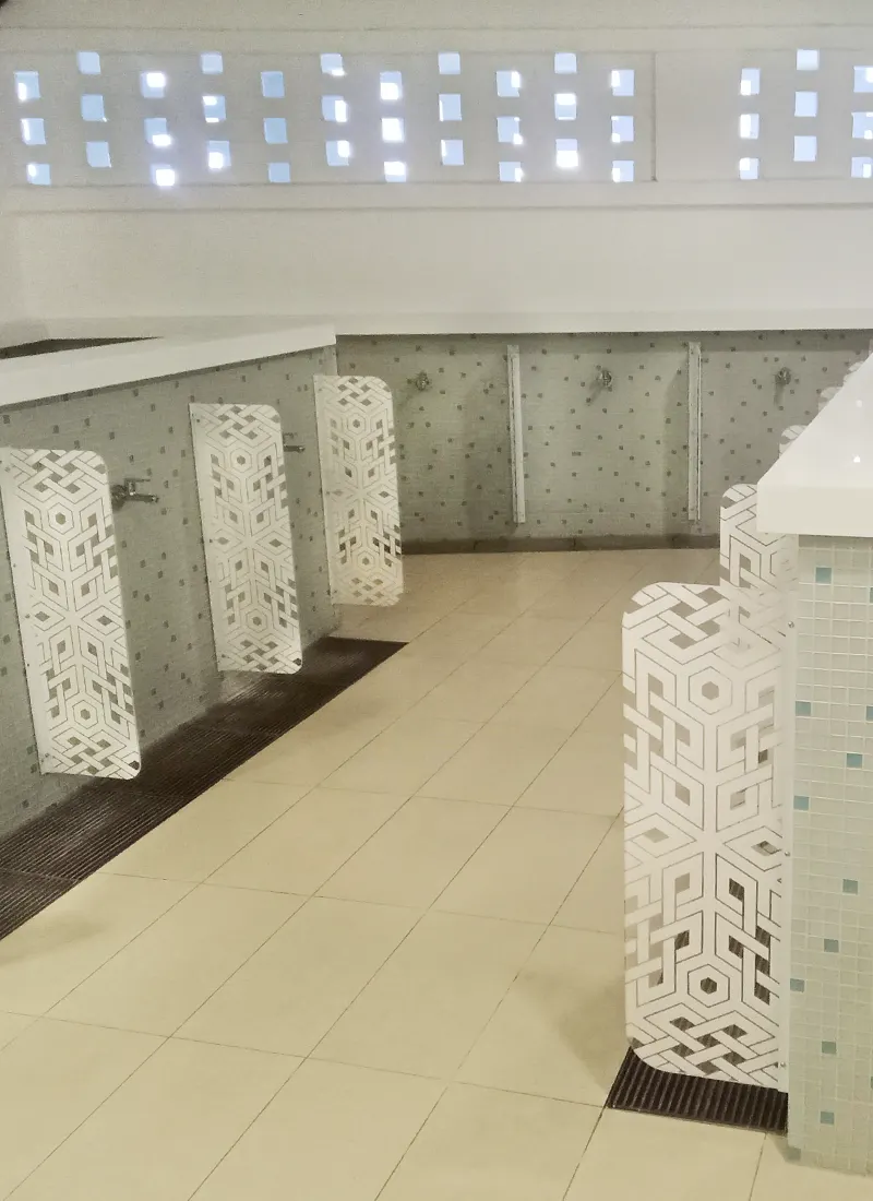 Surau Ablution Area Anti-Slip Project for IJN Hospital used hospital-grade nanotechnology waterproofing system to prevent slip risks caused by wet floors.