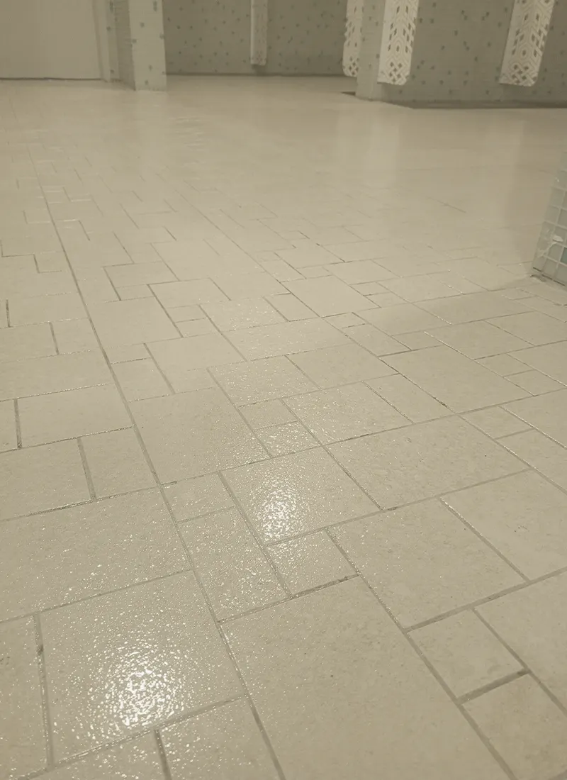 Surau Ablution Area Anti-Slip Project for IJN Hospital used hospital-grade nanotechnology waterproofing system to prevent slip risks caused by wet floors.