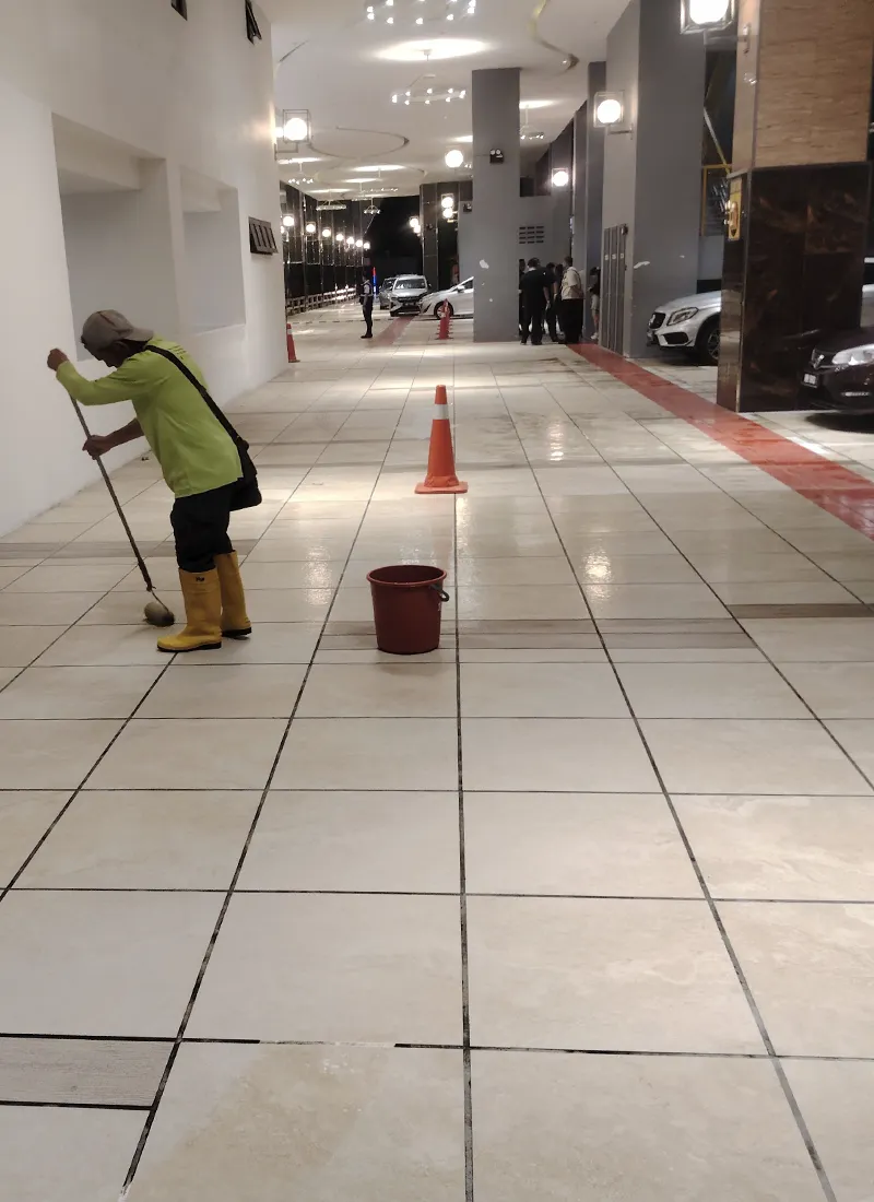 Car Entrance Walkway Anti-Slip Project for Bereavement Care Center, Nirvana KL applied Nano-G Nanotechnology Anti-Slip Coating on surfaces exposed to vehicles, puddles, rainwater, and petrol residue.