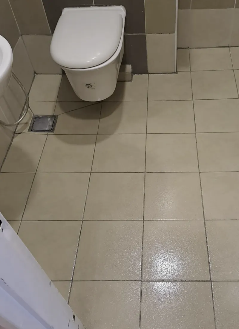 Bathroom Anti-Slip Project for Hospital Tunku Azizah applying anti-slip treatment to reduce the risk of slips and falls.