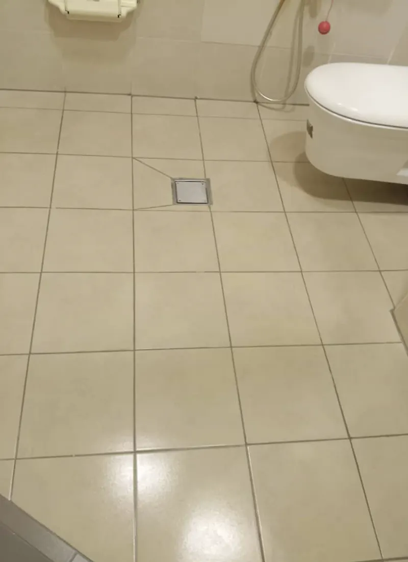 Bathroom Anti-Slip Project for Hospital Tunku Azizah applying anti-slip treatment to reduce the risk of slips and falls.