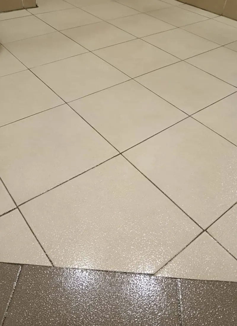 Bathroom Anti-Slip Project for Hospital Tunku Azizah applying anti-slip treatment to reduce the risk of slips and falls.