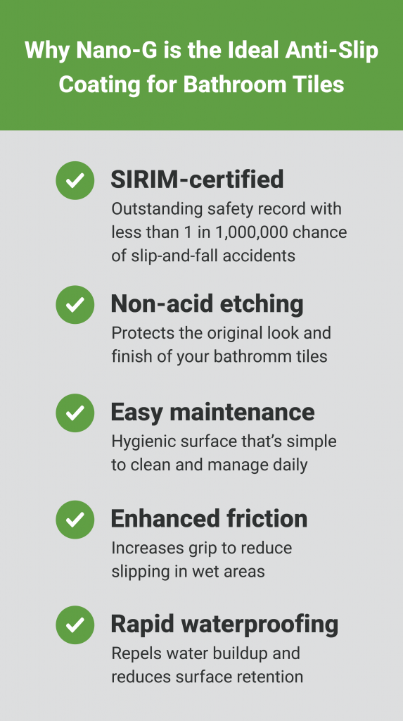 Reasons why Nano-G is the ideal anti-slip coating for bathroom tiles